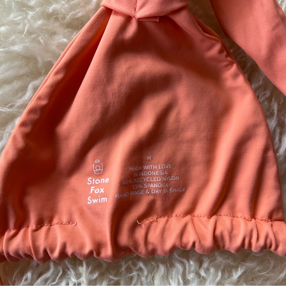 STONE FOX SWIM Isobel Top SIZE MEDIUM Coral Orange - Picture 5 of 5